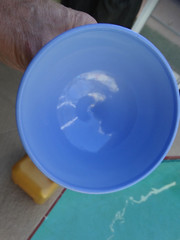 Hazel Atlas Glass Moderntone Platonite Pastel Blue Sherbet Very Good Used Cond.
