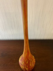 Vase Bottle Daum Nancy Style cross Of Lorraine H:24 13/16in