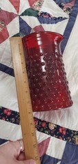 Vintage ANCHOR HOCKING Royal Ruby Hobnail 60 oz Pitcher