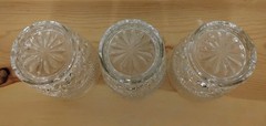 Vintage Set of 5 Anchor Hocking Wexford Diamond cut lowball and highball glasses