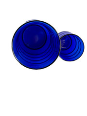 Glasses (2) Cobalt Blue 1930’s 8oz and 4oz.