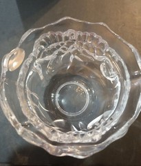 Holiday Elegance Santa Sack Bowl Fine Lead Crystal Christmas Decoration