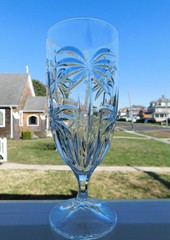 4 GODINGER SHANNON CRYSTAL SOUTH BEACH PALM ICED TEA GLASSES IN BOX #1