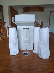 Stephanie Platinum By Mikasa T7118-0017 Crystal Champagne Stemmed Glasses 4 NIB