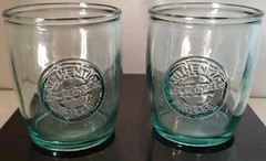 2- 100% Authentic Recycled Glass Tumblersnot Sure On Maker