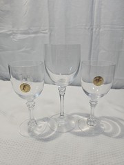 Towle Crystal Pedestal Water Goblets ( CREAMER) Genuine Lead Crystal
