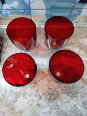 Red Christmas 18oz. Glass Goblets