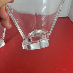 (2) Joyjolt Geometric Octagon Martini Low Ball Whiskey Glasses Crystal 3.75″
