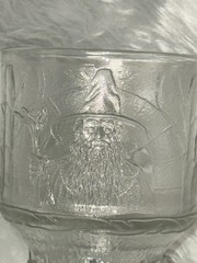 Burger King Lord of the Rings Clear Glass Decorative Goblet 6 in Tall, 3 in