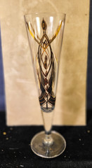Ritzenhoff Signed Champagne Glass Art Deco 9+» Tall