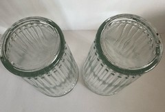 2 Anchor Hocking OLIVIA ISABELLA Dots Vertical Lines 16 Oz Glass Tumblers
