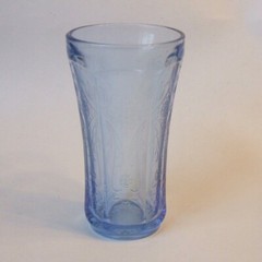 Indiana Glass Recollection Blue 12 Ounce Tumbler 6 3/8 Inch