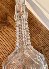 ABP Cut Crystal Whiskey Bottle-Strawberry, Diamond, Fan with Sterling Stopper