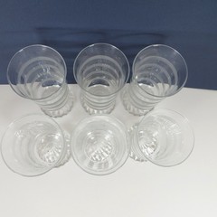 Vintage Indiana Glass Whitehall Colony Clear Footed Tumbler (Set of 6)