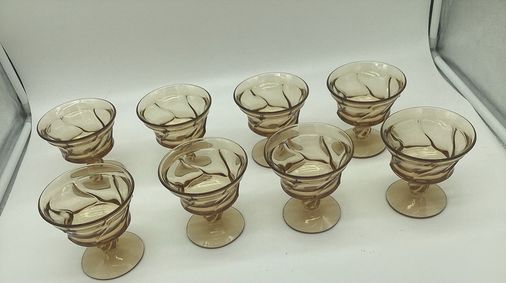 Fostoria Jamestown Amber Swirl Sherbet/Champagne Glass – Multiple available