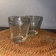 Vintage Indiana Glass Madrid Collection Low-Ball Whiskey Scotch Set Of Two!