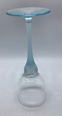 Mikasa Sea Mist Turquoise Frosted Stem Water Goblet , 9 1/4”