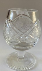 * Set of 6 * NEW B Koscianski Cut Glass 24% Crystal Brandy Snifters Poland 2.75”
