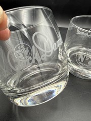 Jack Daniels Rocks Glasses Set Of 2 Old No 7 Cursive Logo Lowball