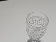 Crystal d’Adriana «LUNA» Cordial Glasses 24% Lead Crystal 3 5/8″ Tall Clear VTG