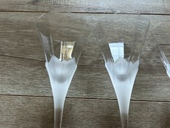 Oscar De La Renta RKG01 Edelweiss Japan Champagne Flute Glass Lot Of 3
