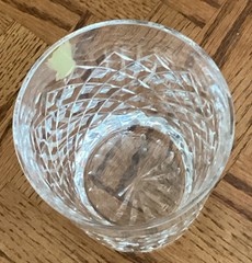Vintage WATERFORD Crystal ALANA Double Old-Fashioned Glass Grammer Jeweler Box