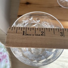 Set 2 Miller Rogaska Country Garden Water Goblets Cut Glass Crystal Clear 8 3/4”