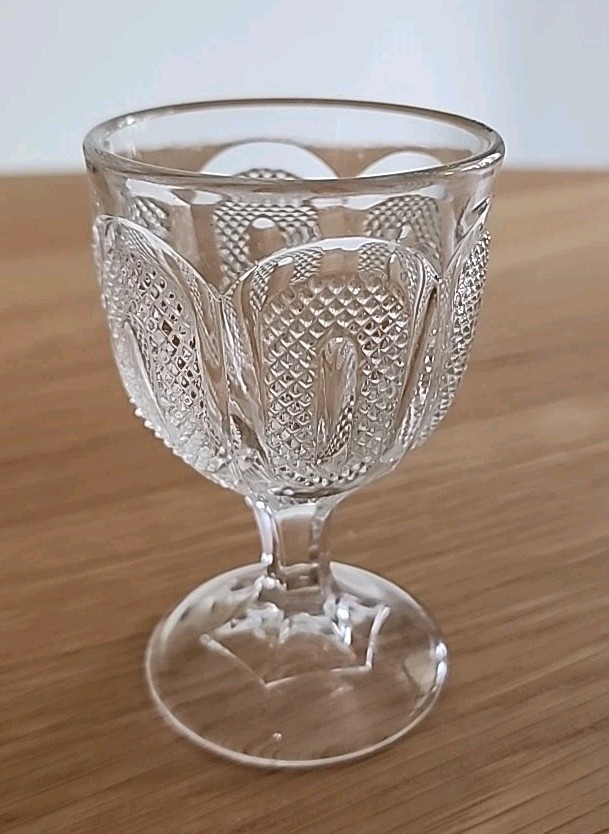 Gillinder BUCKLE Water Goblet EAPG Glass .1870s