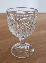Gillinder BUCKLE Water Goblet EAPG Glass .1870s
