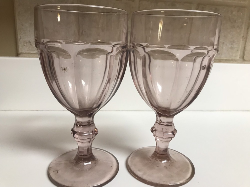 Libbey Gibraltar Light Purple/Pink Water Glasses