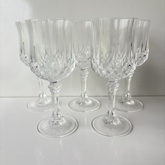 Cristal D’Arques Durand Longchamp Set Of 5 Sherry Cordial Glasses