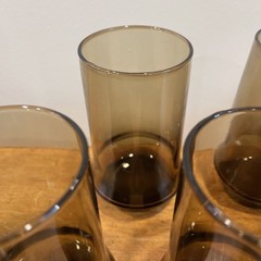 FOUR Libbey Tawny Impromptu 5 1/2” 16oz Flat Tumblers