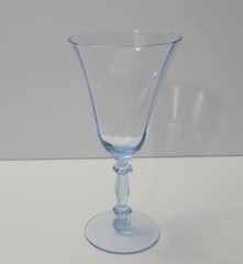 (4) Cambridge Glass 3130 MOONLIGHT BLUE Champagne goblet Wine Glasses 7-5/8″