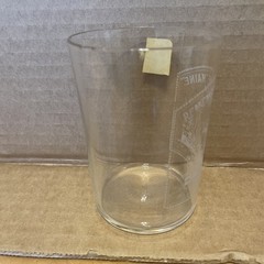 Etched Glass Remember the Maine Tumbler Feb 15th 1898 Clear