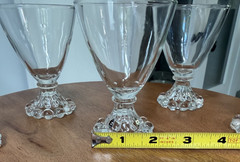 Anchor Hocking Boopie Clear Glass Set of 5 Raised Glass Bubbles At the Base