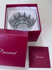 Baccarat Samurai Japan Logo Glass, Beluga Rock Glass, New, Boxed