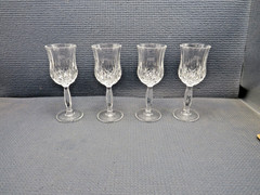 Royal Doulton Crystal Crystal Roma Pattern Set of 4 small Cordial Stems 5 1/8″ t