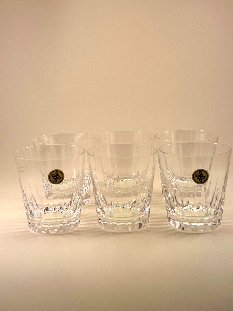 HOYA crystal vintage old fashion glasses