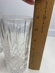 set of 2 Waterford Marquis Markham Highball Glasses Crystal Clear Cut Tumbler