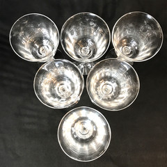 Heisey #5025 Stem Water Goblet Glasses TYROLEAN RIBBED PATTERN SET OF 6