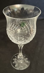 Galway Crystal Wine Glasses Kaitlyn Pattern 7-3/8” Tall Made in Ireland Set of 3