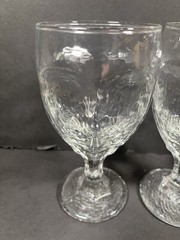 4x Embossed Sundae Glass 7×4 Soda Fountain Dimple Milkshake Parfait Cocktail Cup