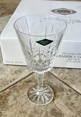 NIB Set of 8 Shannon by Godinger 24% Lead Crystal Gramercy Goblets 10 oz 25775