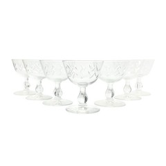 Libbey “Colonial Heritage” Set of 7 Coupe Champagne Glasses 4 1/4” 6oz