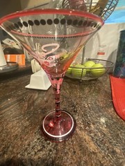 Hand painted SEXY Wine champagne martini glass bachelorette party birthday NICE