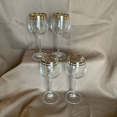 Gold Trim Wine Glasses Set Of 4