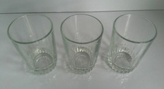 Set of 3 Vintage ARCOROC FRANCE «LANCER» Clear Juice Glass Tumblers 3.5″ 5 oz