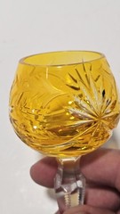 4 Nachtmann? Crystal Multi Color Cordial Liqueur Glasses w/ Zipper Cut Stems