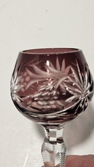 4 Nachtmann? Crystal Multi Color Cordial Liqueur Glasses w/ Zipper Cut Stems
