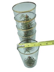 Spode Double Old Fashion Cocktail Liquor Rock Glasses Christmas Tree Set Of 5